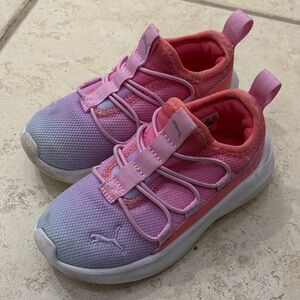 Puma Kids Gradient Pink to Lavender Slip-On Sneakers